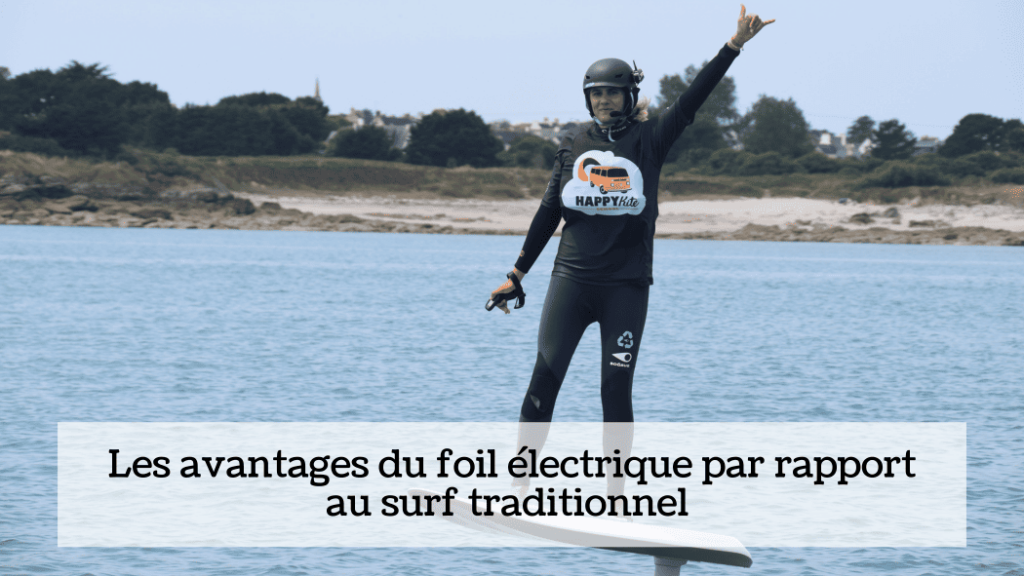 Moniteur sur un foil électrique à Quiberon
